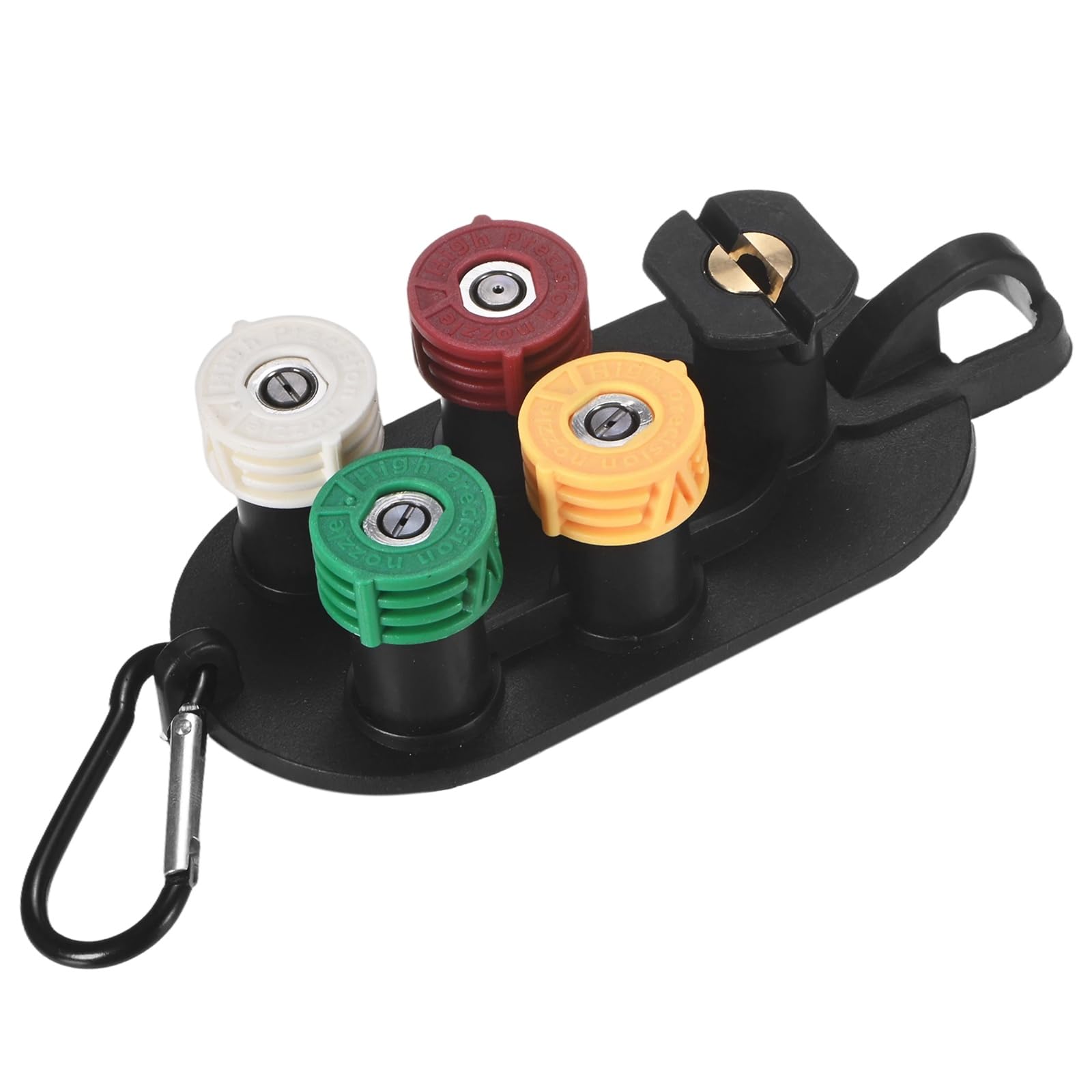 M METERXITY 5-Pack Pressure Washer Nozzle Set with Holder, 1/4 Inch Quick Connect, 4000 PSI Multi-Degree Nozzle Power Washer Accessories for Car/Surface Cleaning, Orifice 2.5