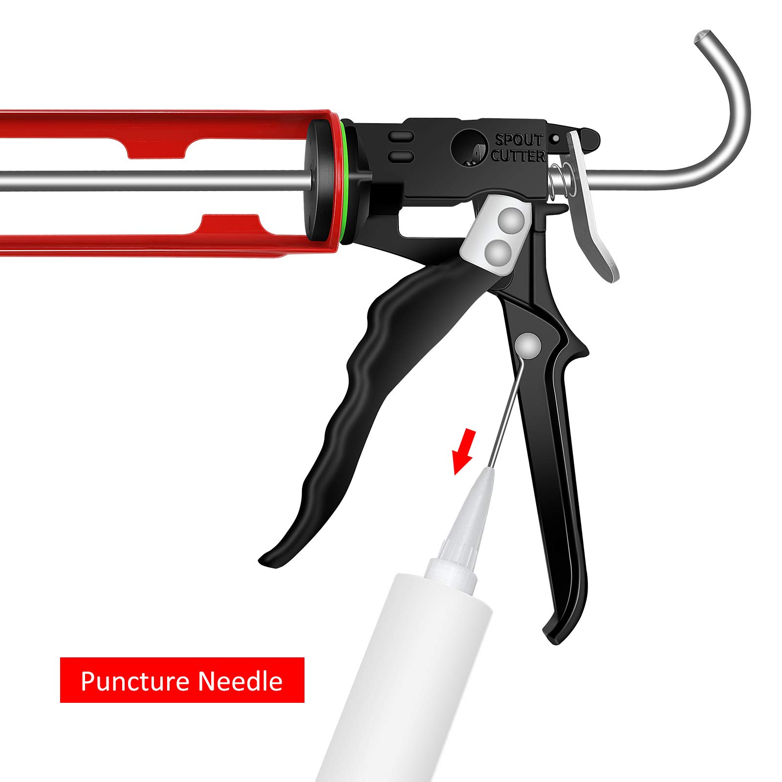 Buy Caulking Gun with Spout Cutter and Puncture Tool, SocsPark Heavy