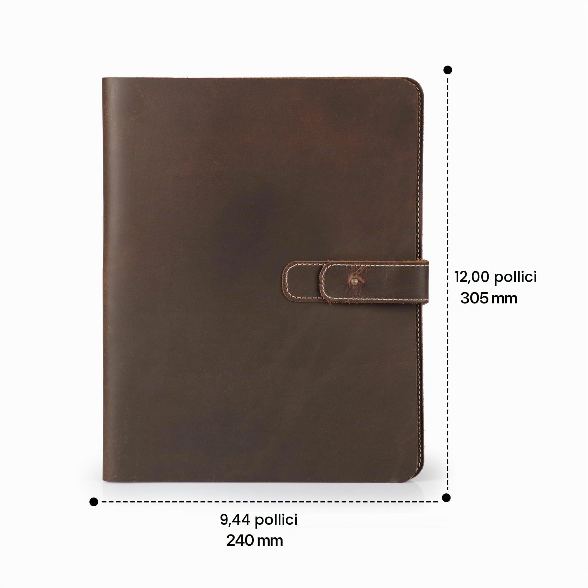 Londo Custodia in Vera Pelle per Tablet – Case per iPad Pro 12.9 con Due Scomparti per Carte e Portapenne/Apple Pencil in Pelle
