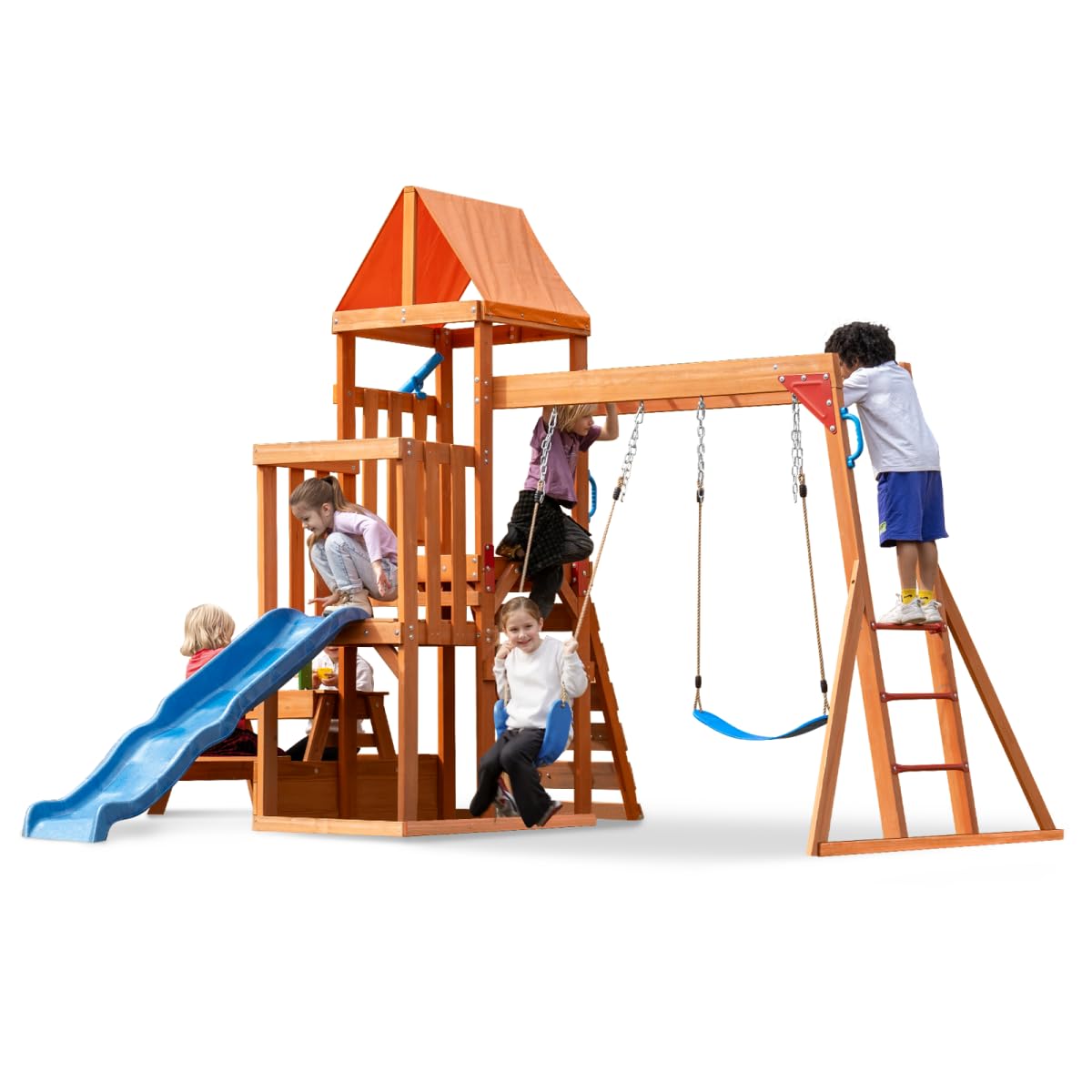 Amazon.com: Dolphin Playground Wooden Swing Sets for Backyard with