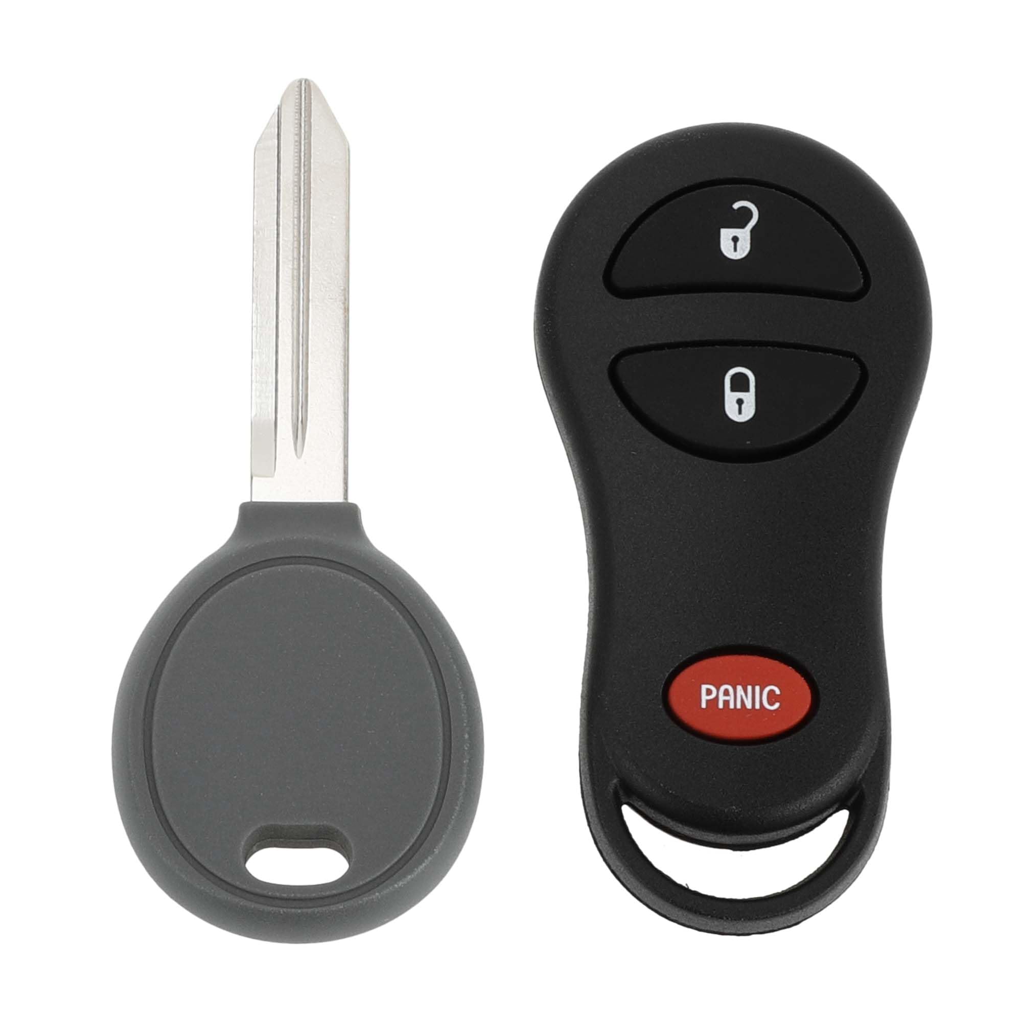 X AUTOHAUX 315MHz GQ43VT17T Keyless Entry Remote Ignition Transponder Key Fob for Dodge for Ram 1500 2500 3500 Pickup 2002-2005 64 Chip 3 Buttons