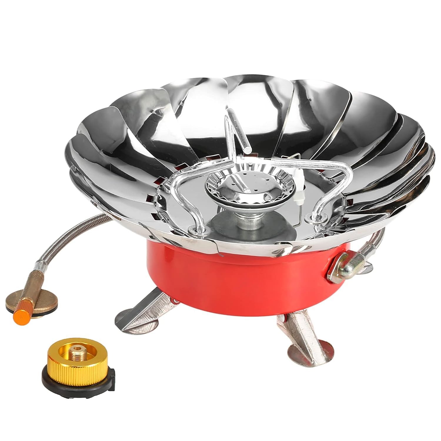 Divine impex Ultra-light Small Volume Round Folding Camping Butane Gas Stove Burner for Outdoor Cooking Camping (B0D8ZJ5FKT) Amazon Price History, Amazon Price Tracker