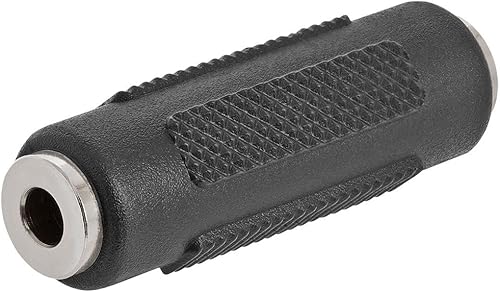 Cmple - Conector estéreo de 0.138 in a conector estéreo de 0.138 in hembra a hembra adaptador de audio conector acoplador para cable estéreo, habla