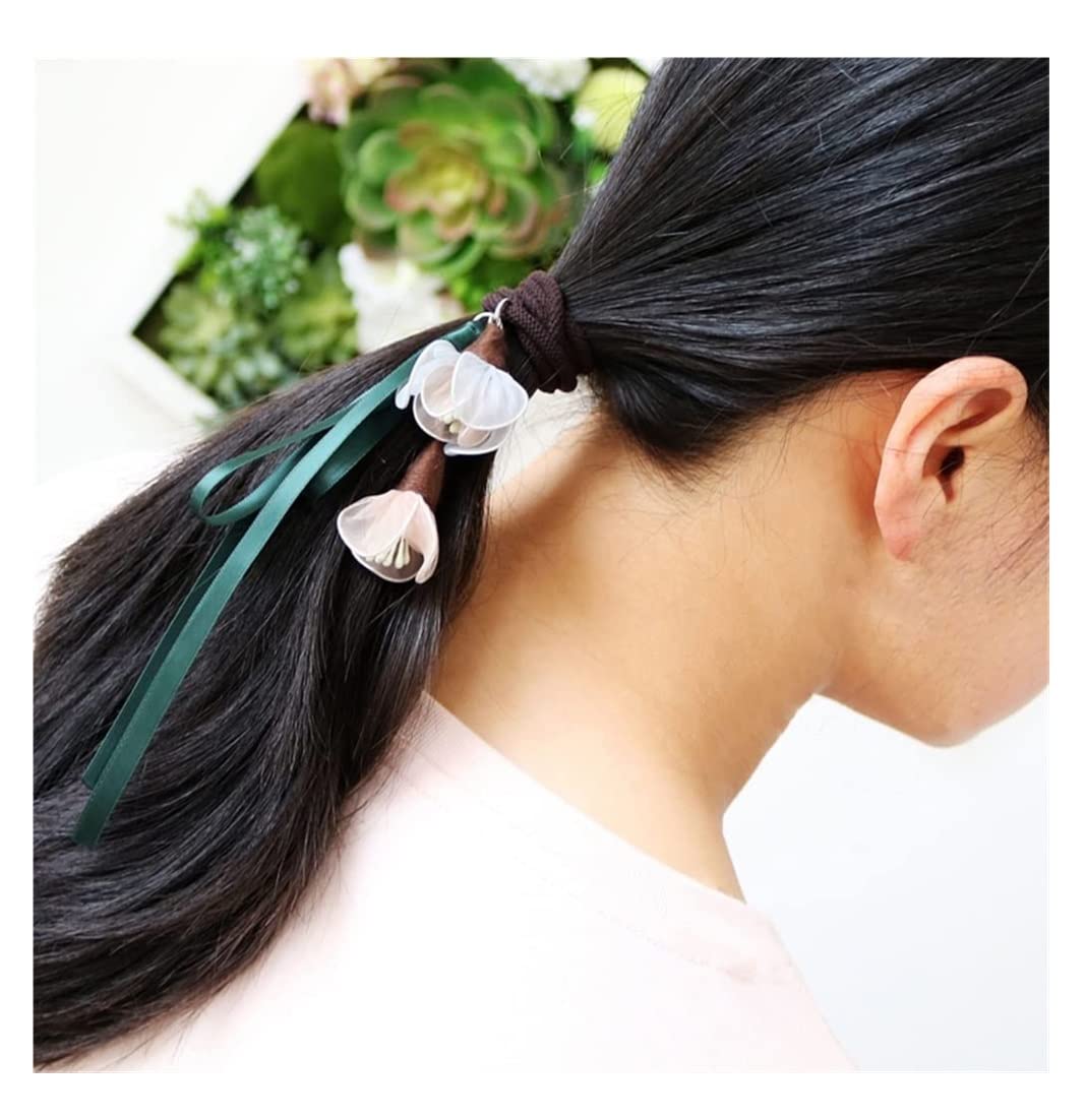 Feste Elastici Capelli 5pcs Capelli Arrotolati Elastico Corda Testa Streamer Anello Copricapo Decorazione