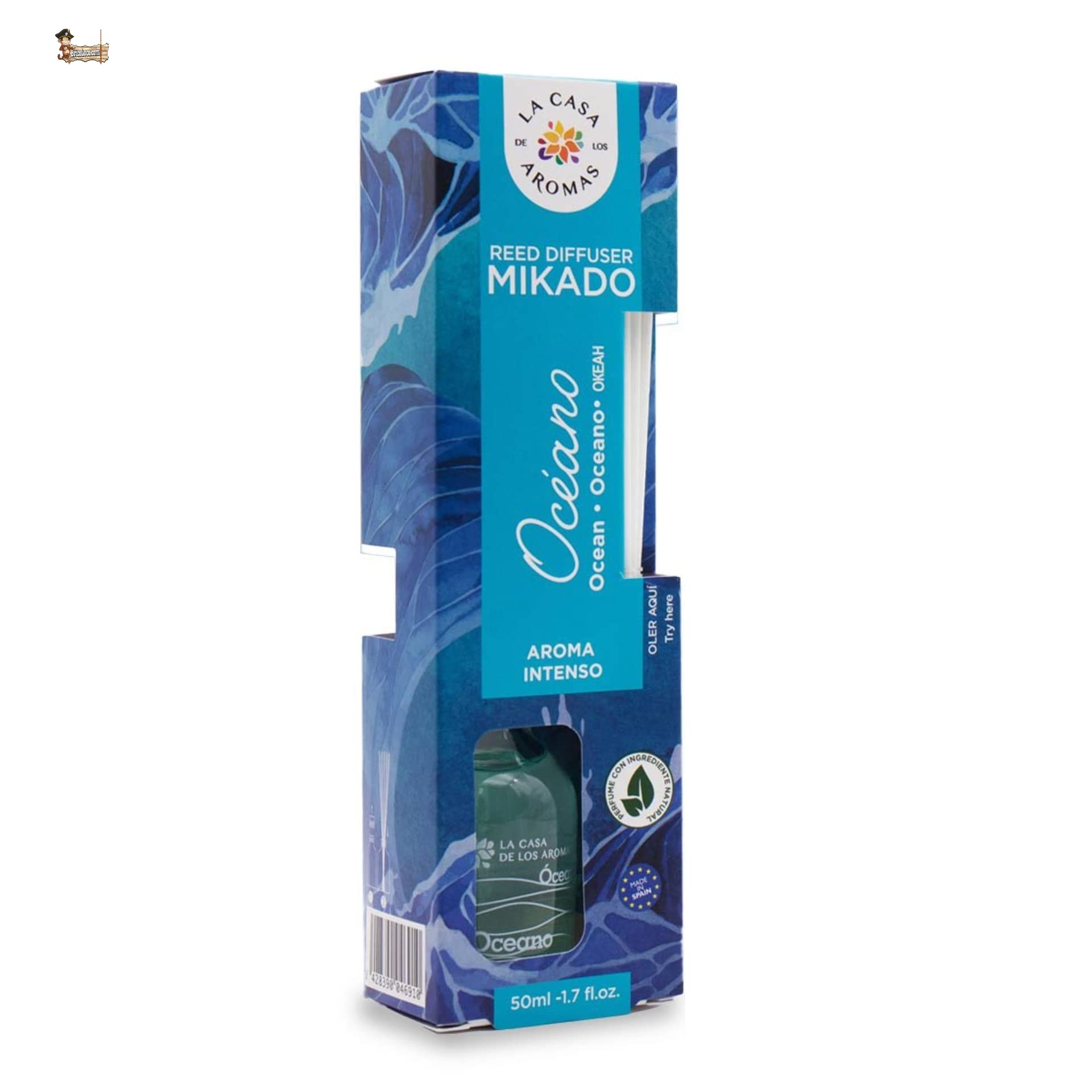 BricoLoco.com. Mikado 50ml aroma oceano, più comodo e sicuro delle candele. Deodorante per casa, casa, camera. Agrumi, eucalipto (5)