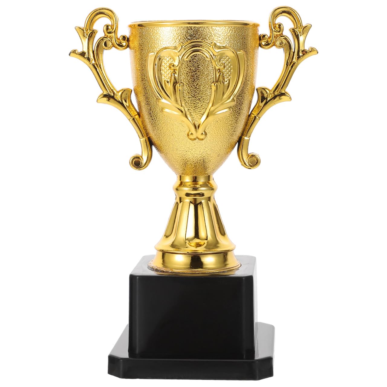 CLISPEED Trophy Cup Golden Football Trophy Mini Awards, Plastic Small Trophy for Spring Festival Carnival Sports Football Basketball Rugby Competitions Winning Prizes (14.3cm/ 5.6inch)