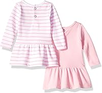 Vista 2 de Hanes- Ultimate Baby Flexy Set de 2 vestidos de manga larga con 2 leggings para niña.