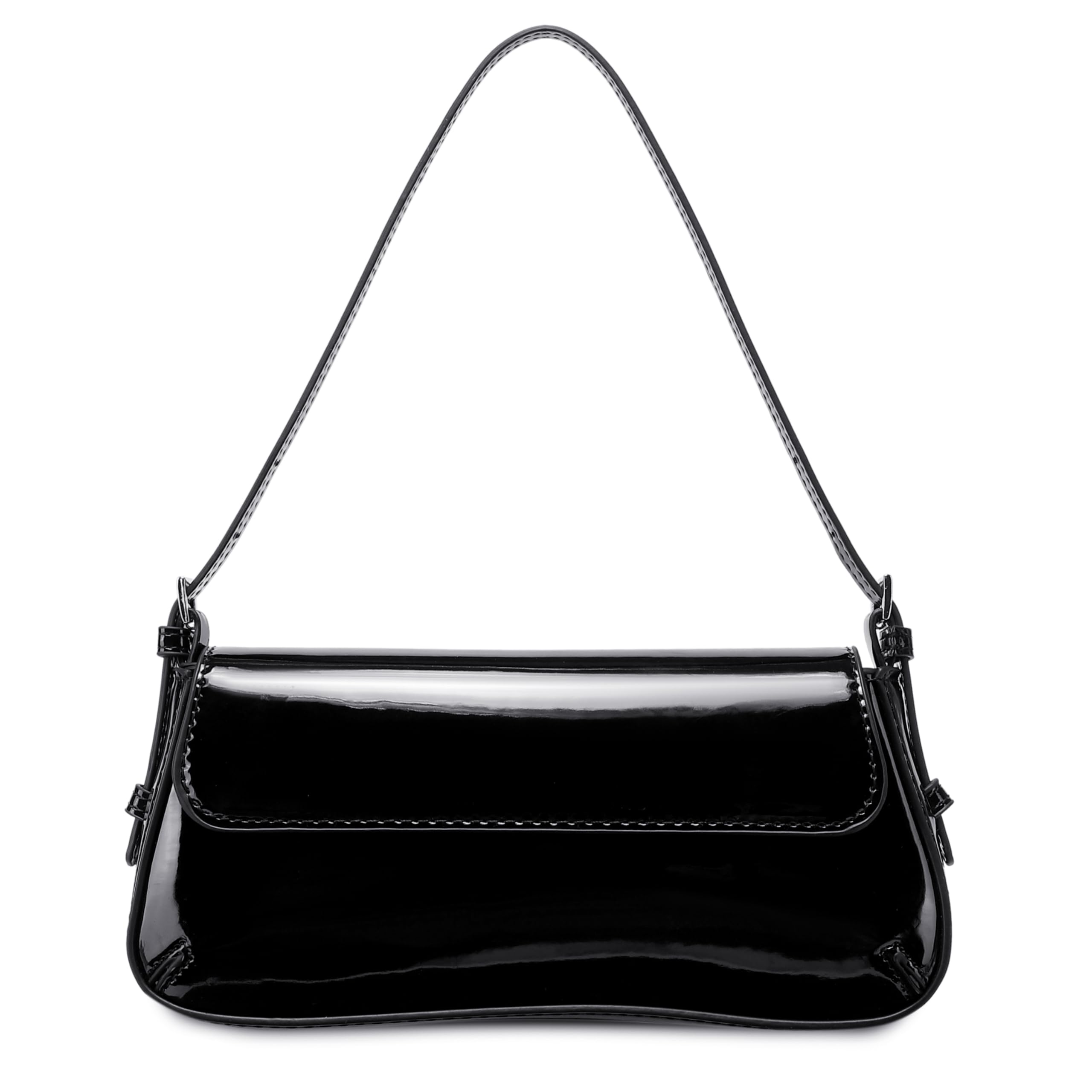 RAVESSIA Women's Small Retro Vintage Vegan Leather Flap Shoulder Bag