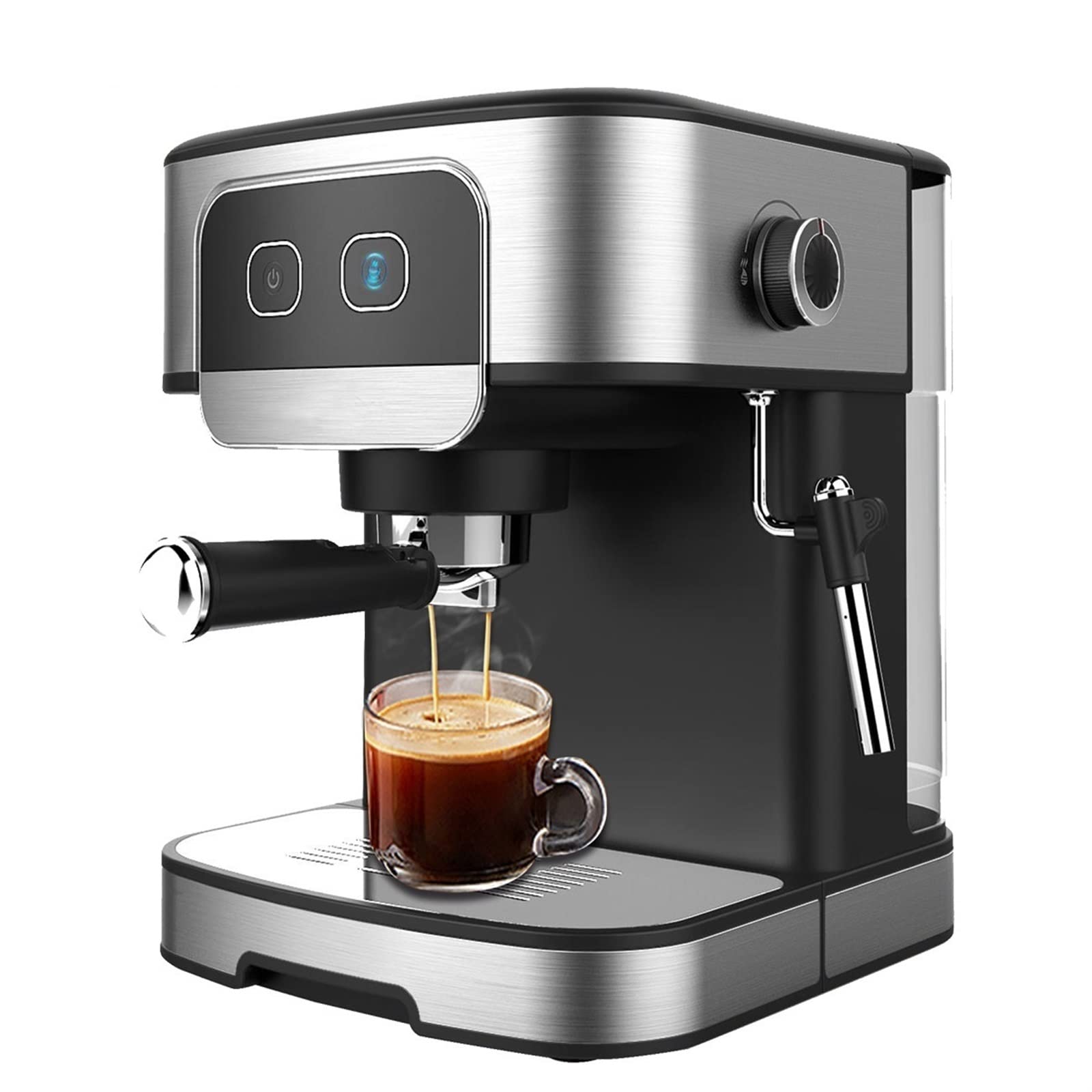 DieffematicKF Macchina caffè Espresso Coffee Machine Instant Preheat Coffee Maker with Milk Frother Cafetera Cappuccino Hot Water Steam (Color : CM6868 Coffee Maker, Size : EU)