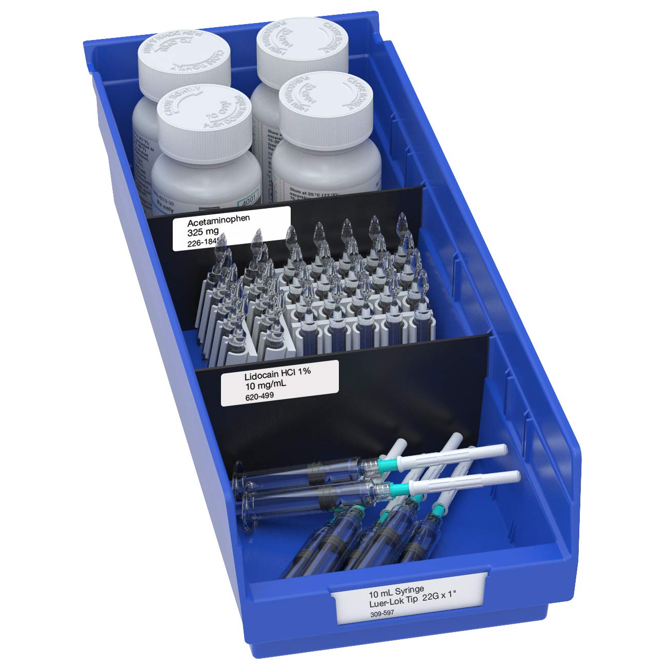 Akro-Mils 30138 Plastic Nesting Shelf Bin Box, (18-Inch x 6-1/2-Inch x 4-Inch), Yellow, (12-Pack)