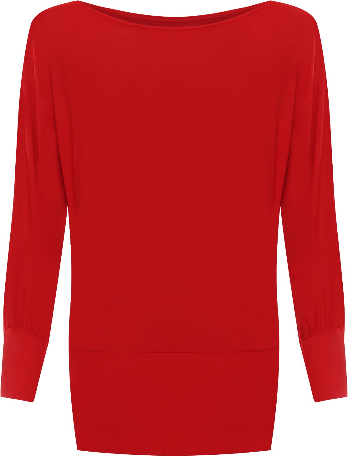 Wearall Women's Red New Off Shoulder Batwing Long Sleeved Top 16-18