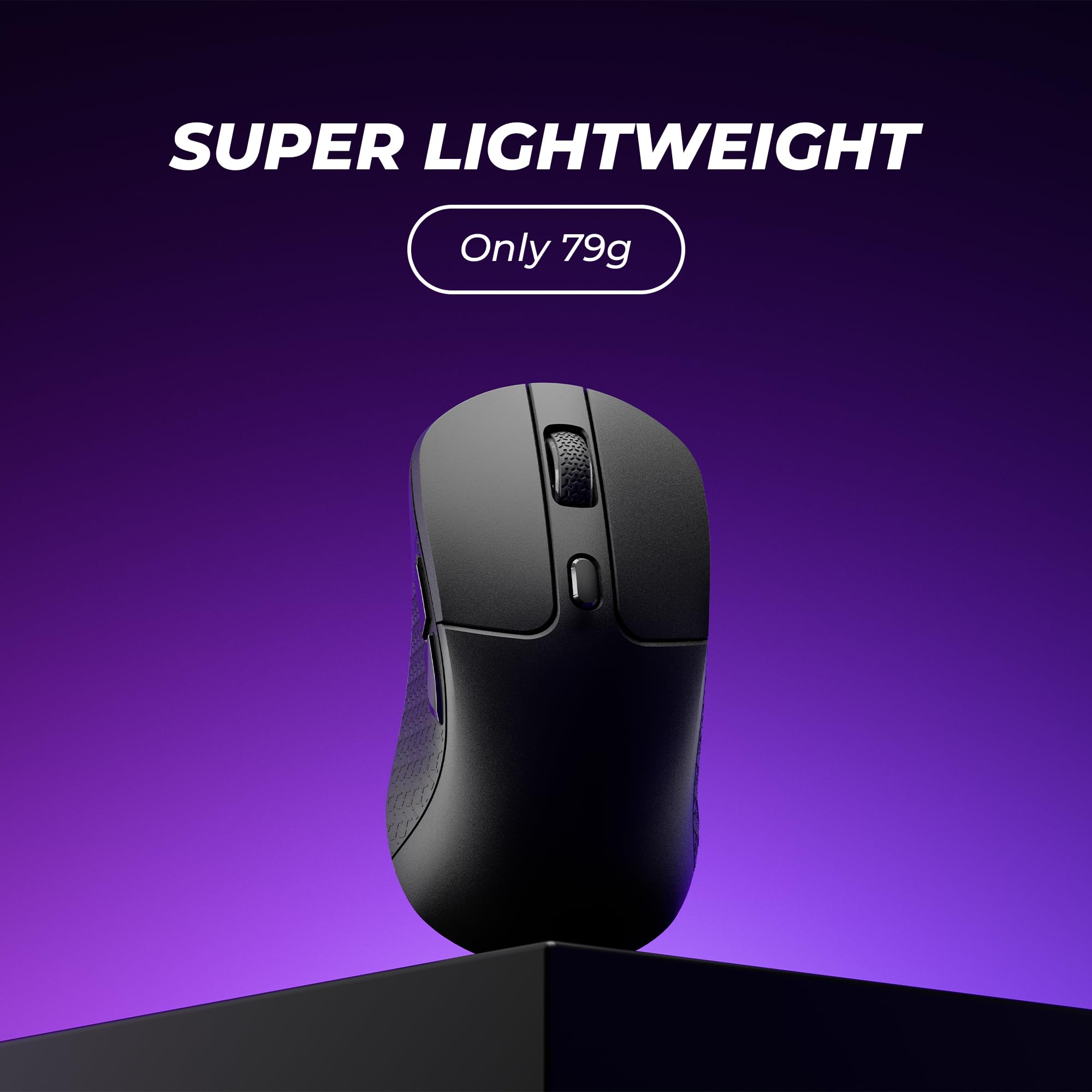 Keychron M3 Mouse da gioco ottico wireless, sensore PixArt Paw 3950, 30000 dpi 2.4 GHz/Bluetooth 5.3, retroilluminazione a LED RGB, 79 g pulsante macro programmabile leggero per Windows PC/Mac - Nero