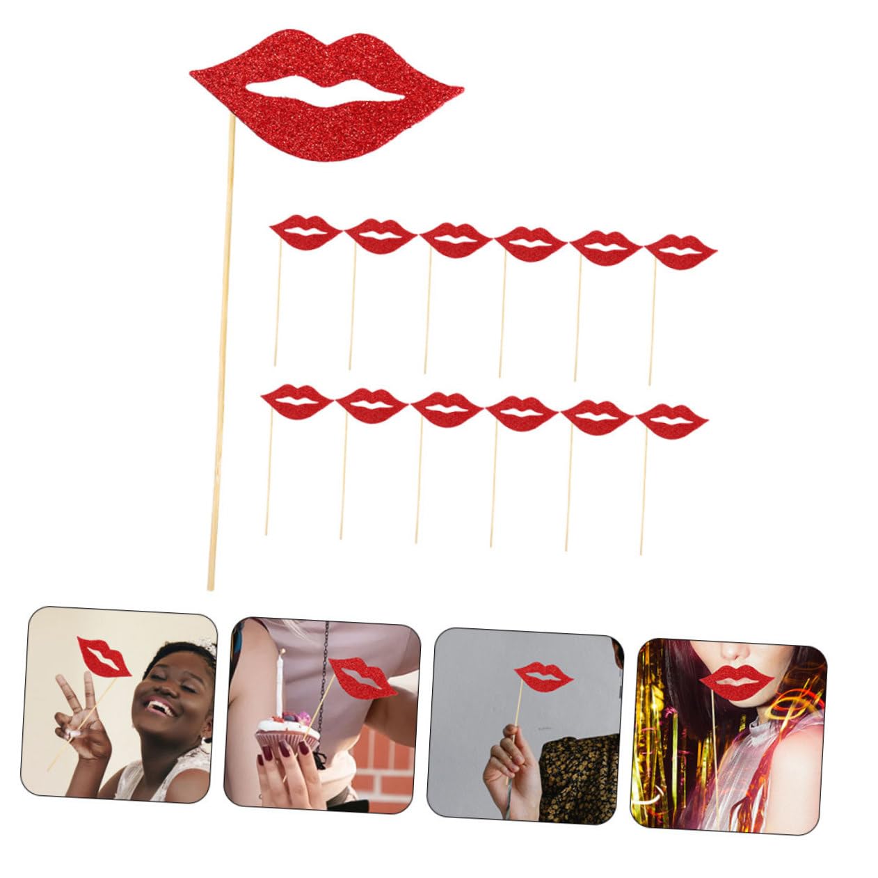 Ciieeo 100pezzi Photo Booth Props Per Matrimoni e Compleanno Accessori Divertenti Per Selfie e Fotografie Decorative
