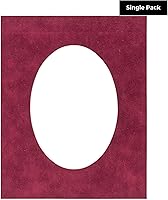 Vista 342 de CountryArtHouse Marco ovalado verde cazador de 5 x 7 pulgadas, sin ácidos, con núcleo blanco, corte biselado para fotos de 4 x 6, se adapta a marcos