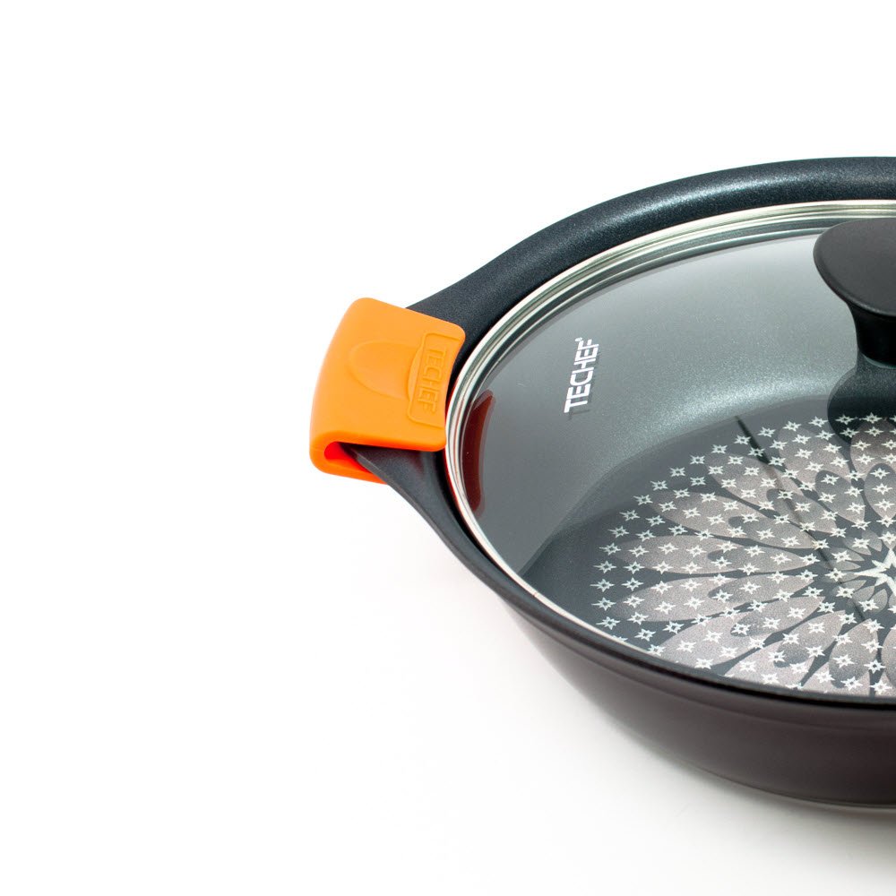 Soportes de silicona para ollas, agarres de pellizco, manoplas para horno (naranja, juego de 2) 6