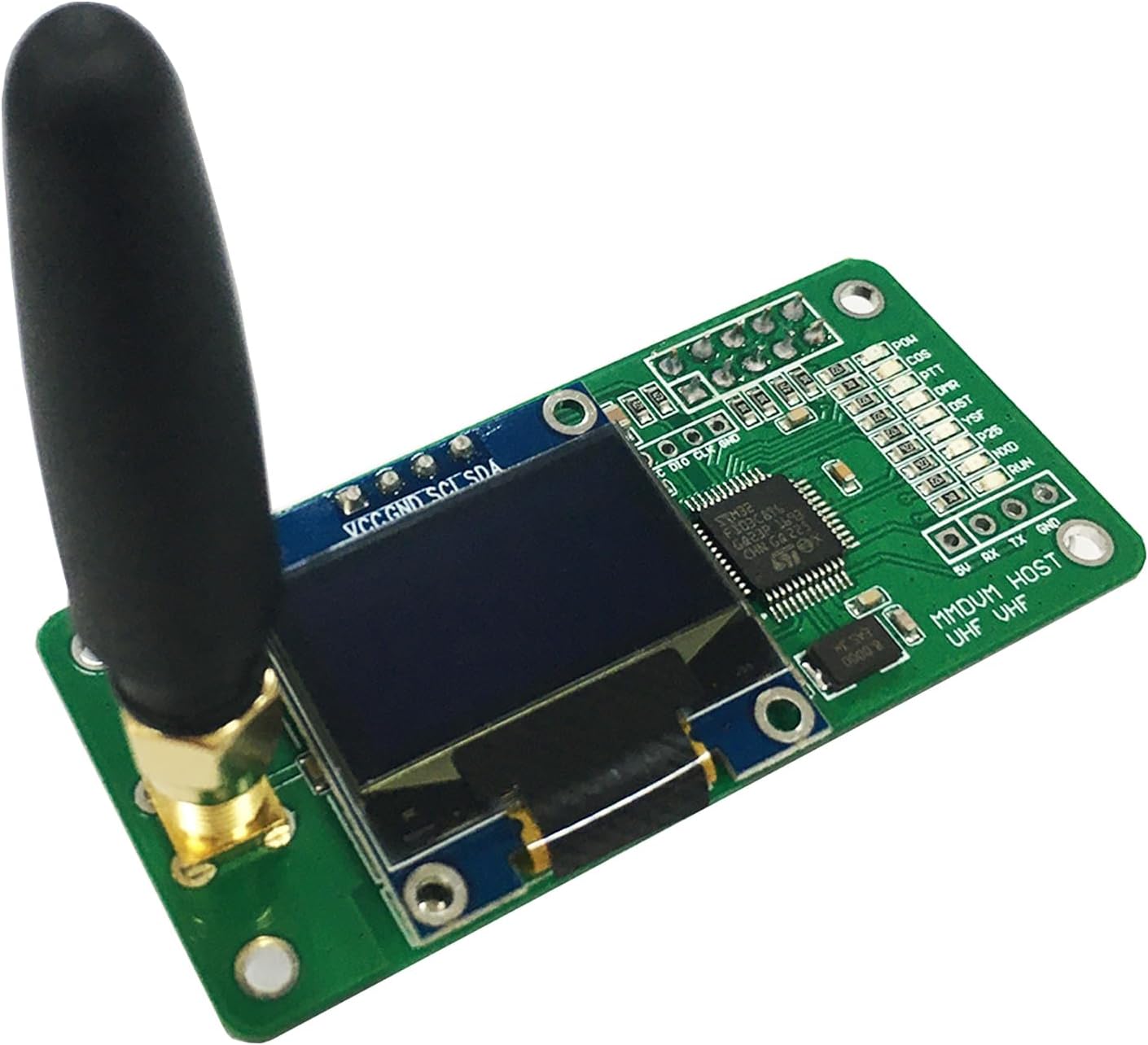 Upgraded MMDVM Hotspot Hat Board DMR YSF Dstar Raspbery P Zero W Pi Model 1b+ 2b 3b 4b Series Digital Voice Modem Walkie Talkie Worldwide UHF Antenna 0 Offset Two Colors OLED Screen