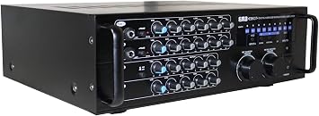EMB Pro 700-watt Digital Rack Mountable Karaoke Mixer Stereo Amplifier EBK37BT with USB, Echo and Bluetooth Streaming