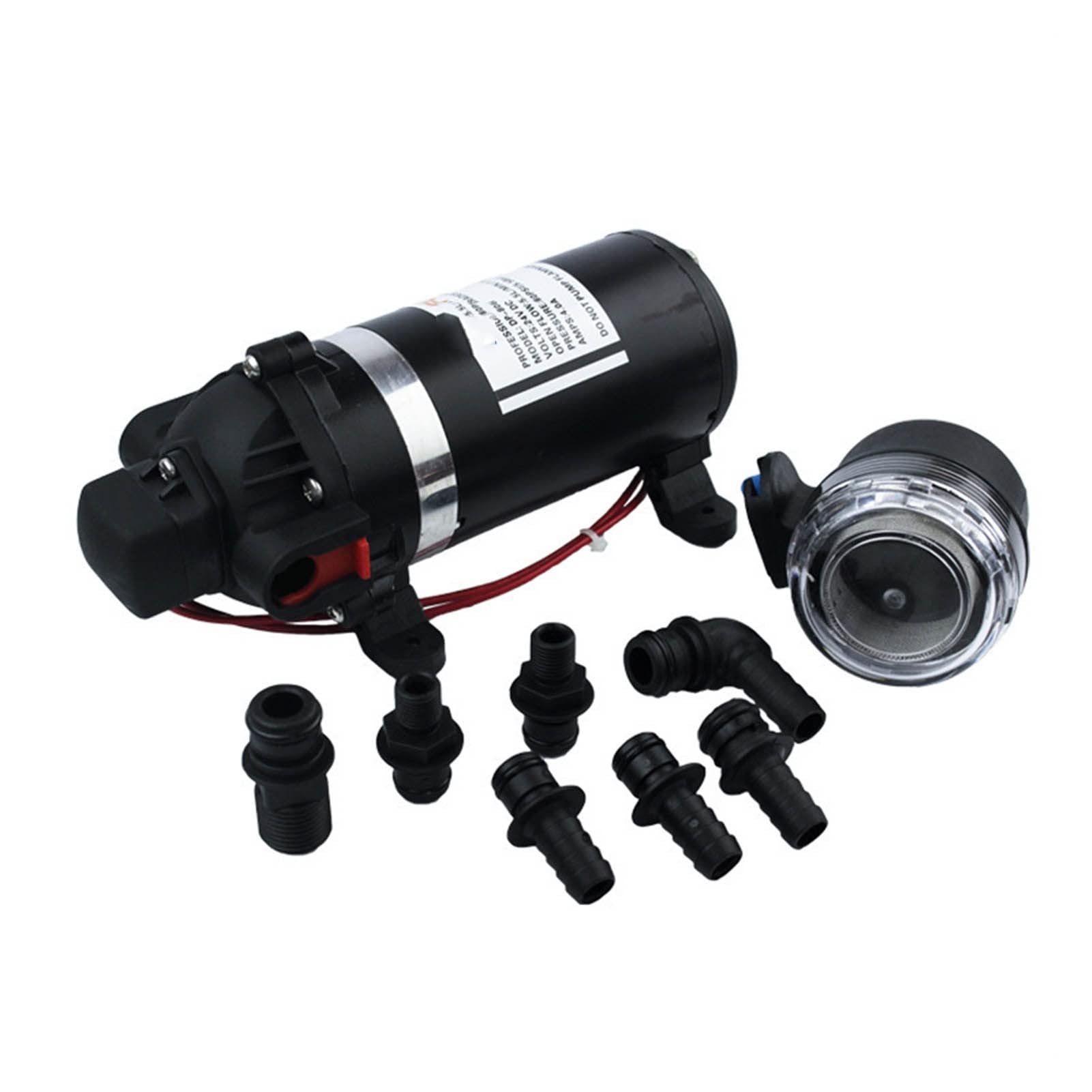 Bomba de Diafragma, 8 0 psi 1.5GPM Bomba de diafragma con interruptor demanda, Las válvulas Santoprene 24V
