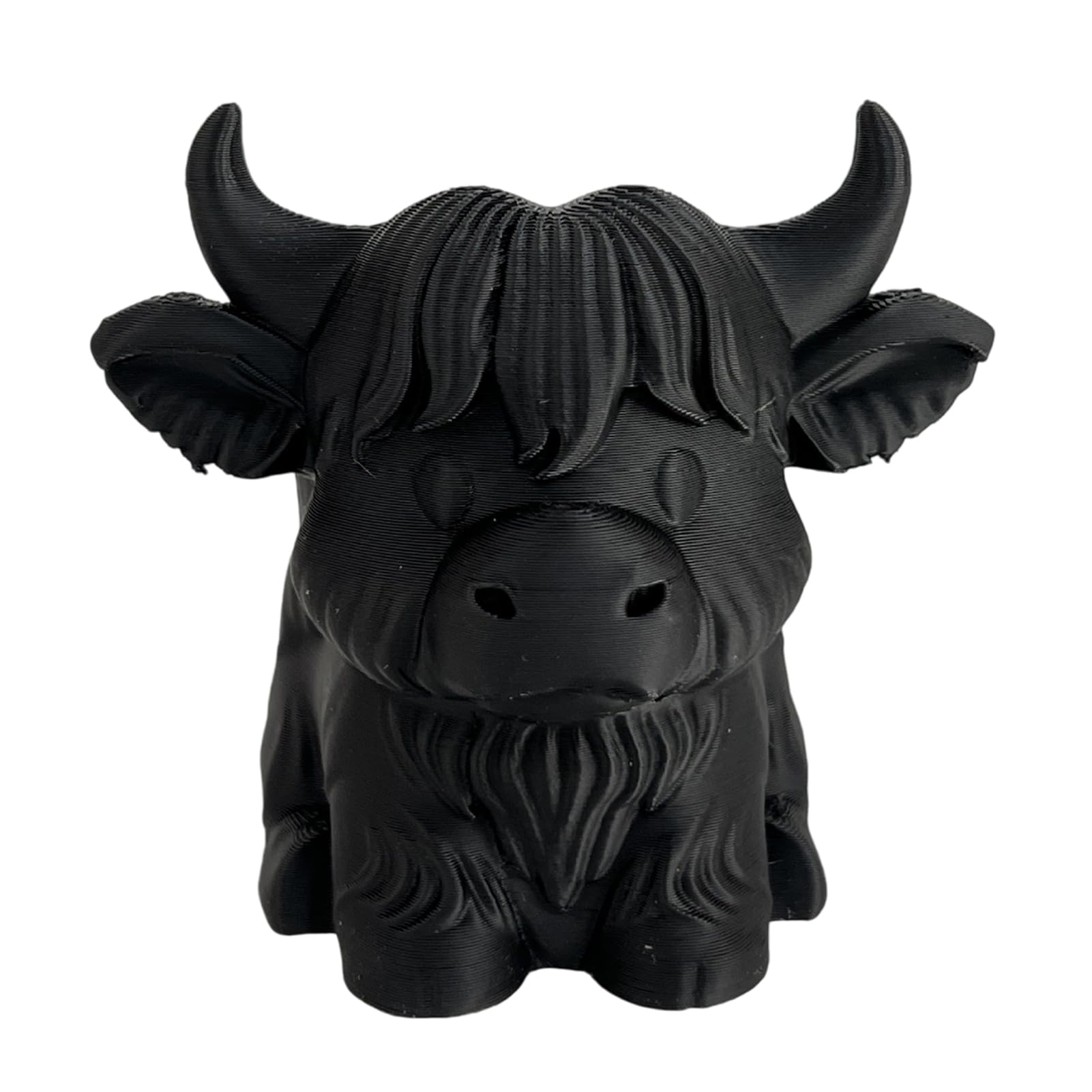 Glifora Highland Cow Pen Holder - Large Capacity Desk Organiser Box, Stationery Storage Container, Home Office Desktop Decoration Ornament