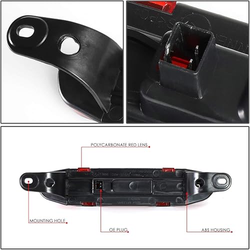 Miniatura 8 de DNA MOTORING 3BL-CHA06-3D-LED-SM Lente ahumada 3D LED tercera luz de freno trasera compatible con Dodge Charger 06-10