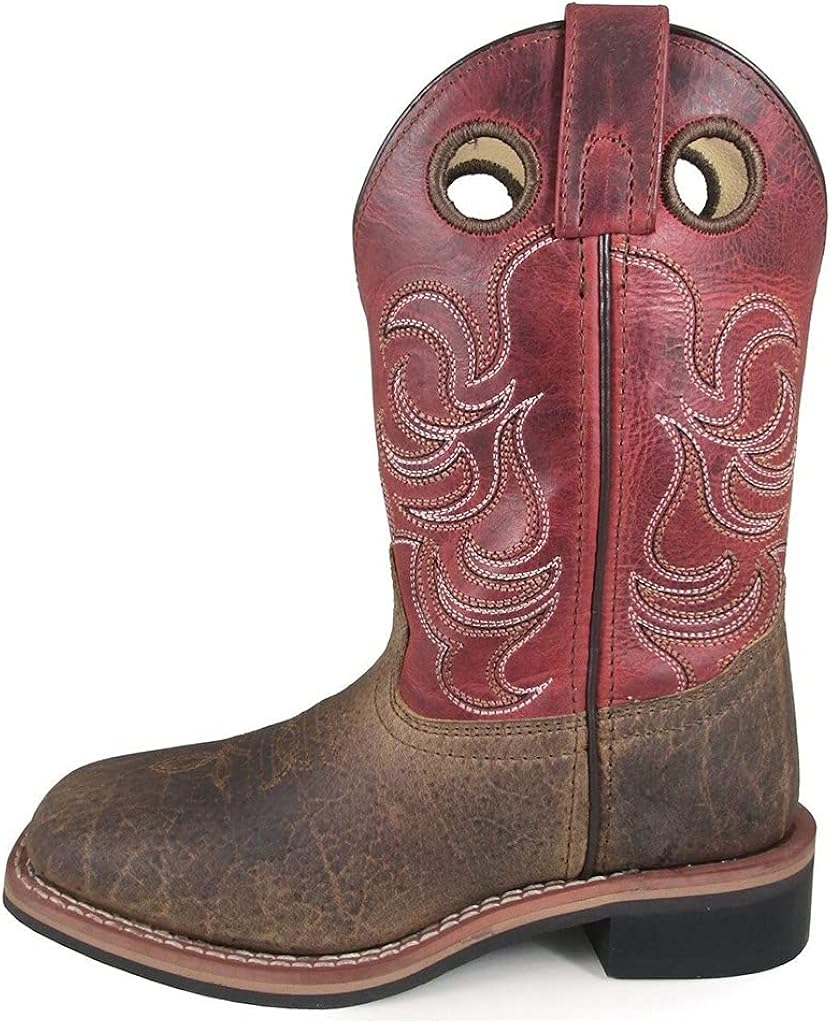  | Smoky Mountain Boots | Jesse Series | Youth Western Boot | Square Toe Leather | Rubber Sole & Block Heel | Leather Upper & Man-Made Lining | Boots