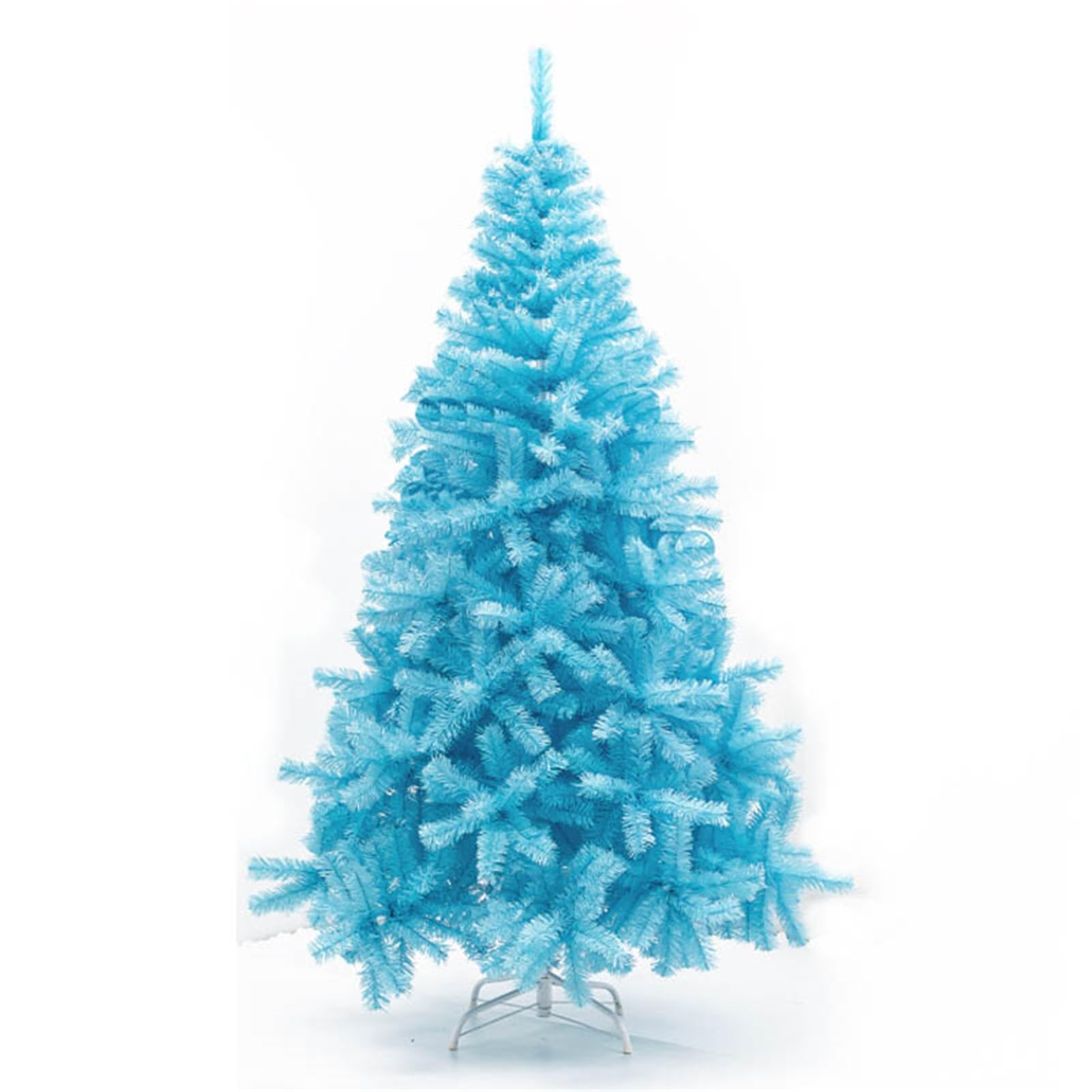 Natliedop Artificial Pink/Blue Christmas Tree Halloween Tree Xmas Tree with Metal Foldable Stand Full Christmas Tree with Branch Tips Easy to Assemble Holiday Outdoor Indoor Decor