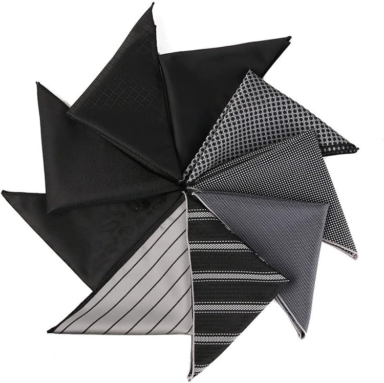 Dark Pattern Men's Suit Pocket Square, Business Small Plaid Chestnut Handkerchief
