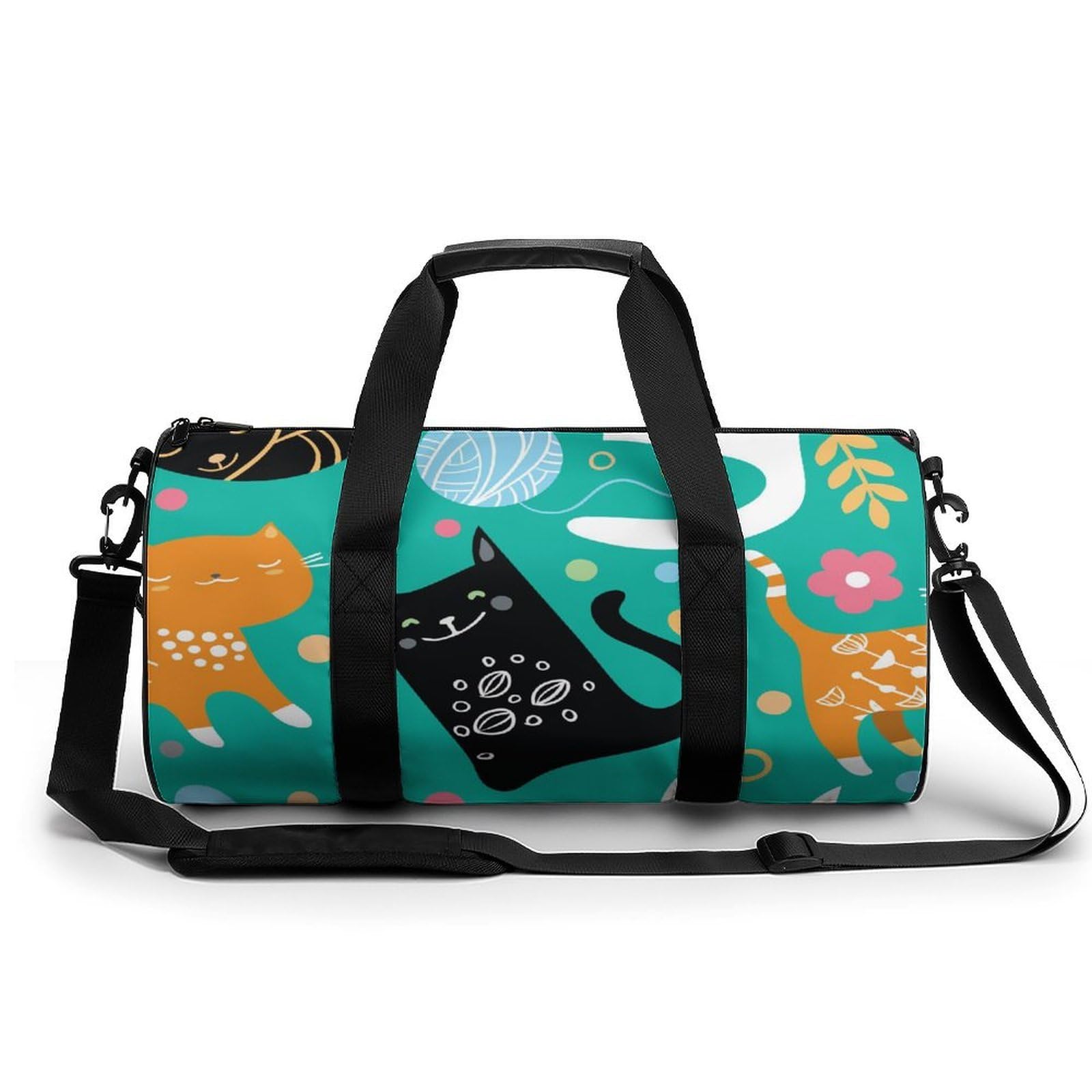 Sac de voyage chaton noir compact 45x23cm toutes activités - 8