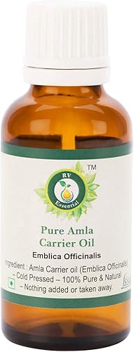 R V Essential Aceite Amla Emblica Officinalis 100% puro natural prensado en frío para el crecimiento del cabello Aceite para el cabello Amla