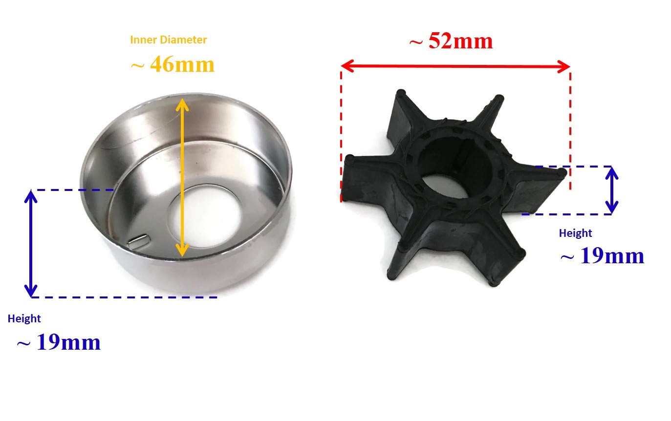 ITACO Kit de réparation de Pompe à Eau à Moteur de Bateau 6H3-W0078-A0 6H3-W0078-A0 00 01 02 Replaces Yamaha Outboard Marine 50hp 60hp 70hp Sierra 18-3464 Moteur 2/4-temps