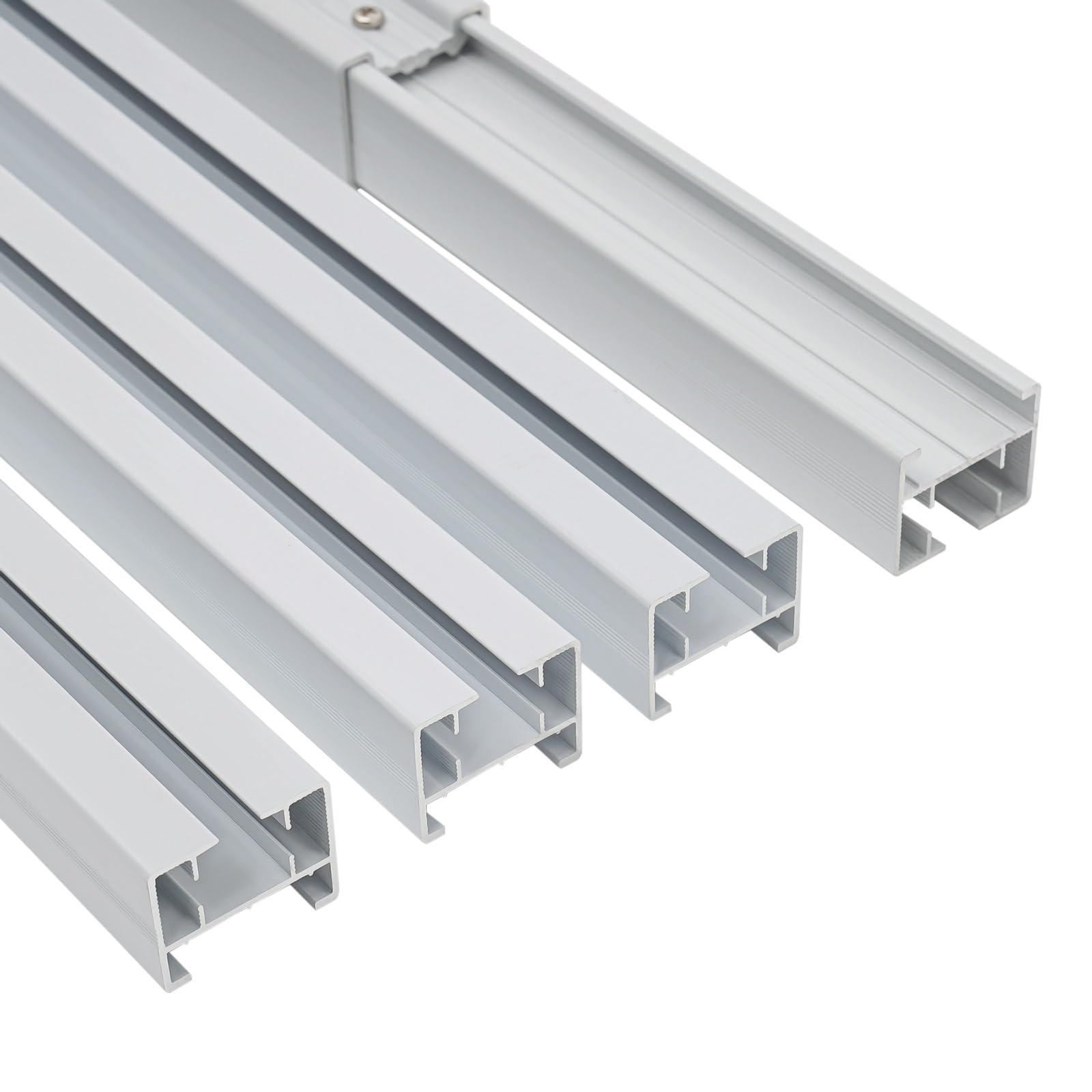 Rail de rideau électrique intelligent en alliage d'aluminium de 4,2 m, entièrement pré-monté avec commande vocale Wi-Fi et télécommande, fonction minuterie, montage au plafond, prise UE