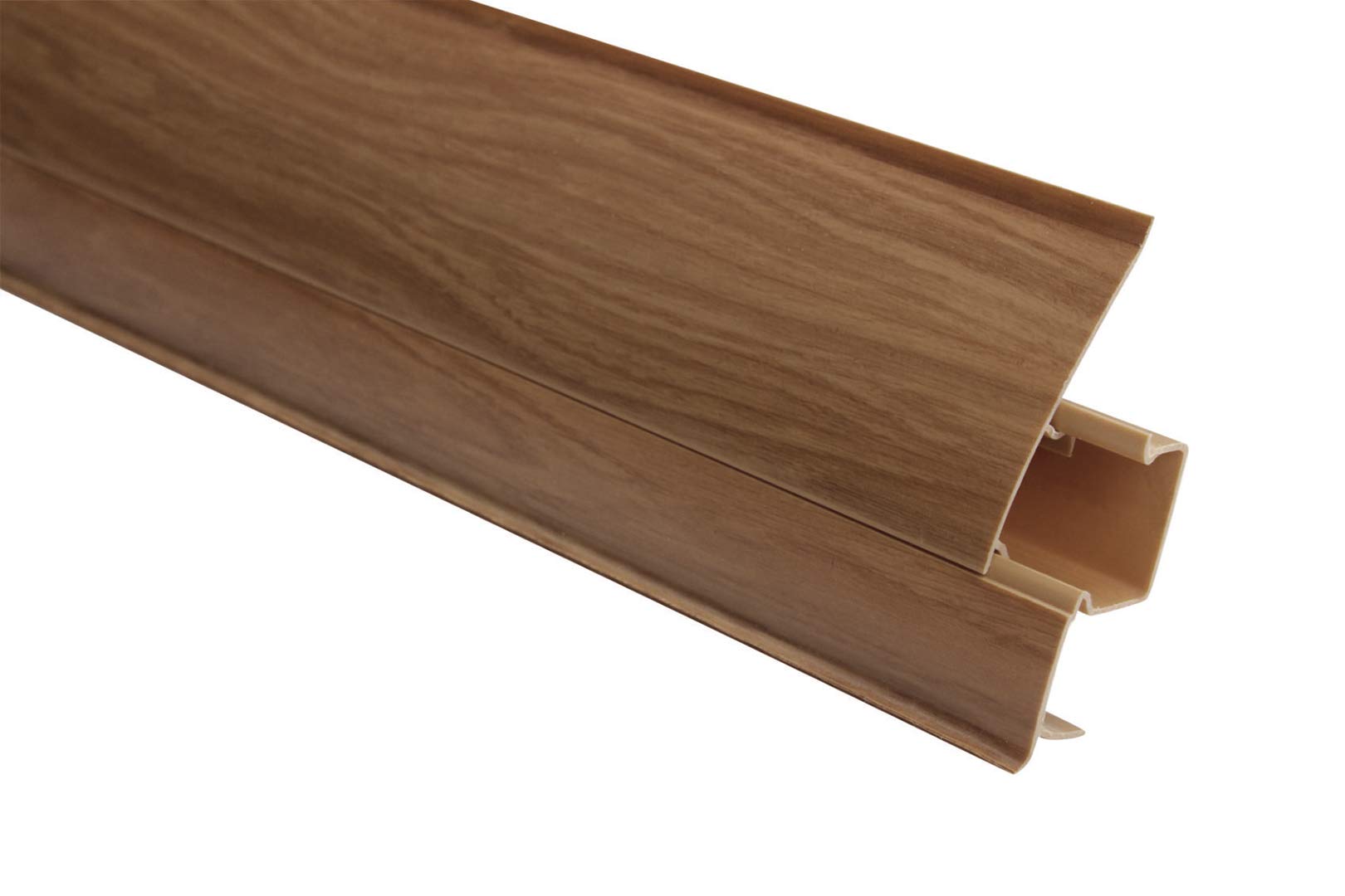 Rodapiés y accesorios LEMAL - Rodapiés de PVC 65x23mm con pasacables - (40 metros 8696 aspecto madera aliso)