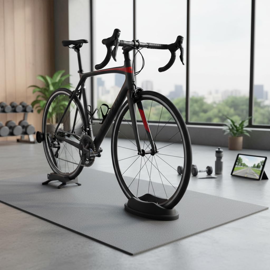 FTVOGUE Ciclismo Bloque Elevador de la Rueda Delantera Estabilizar la Bicicleta Turbo Soporte para el Entrenamiento de Bicicleta en Interiores Soporte para Entrenador de Bicicleta