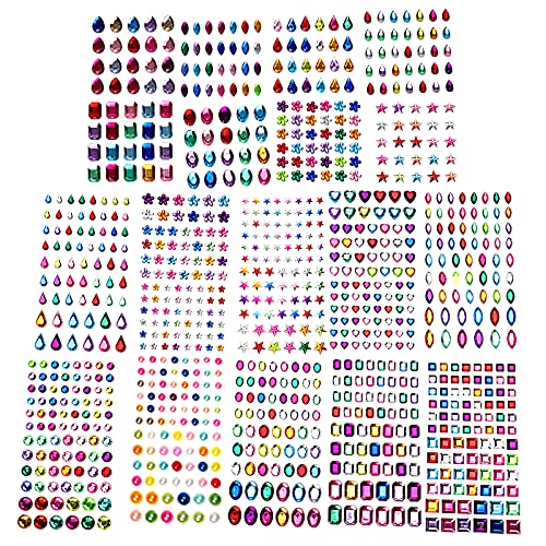 Strass autocollant visage pour maquillage de festival et soirée