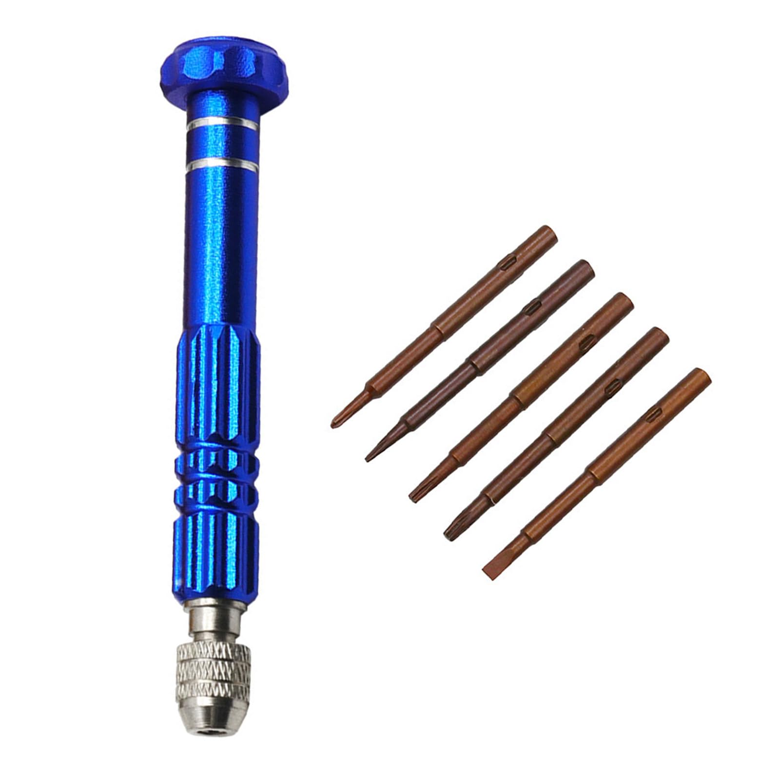 Portable 5 in 1 Multiple Tool Screwdriver Disassembly Kits with Interchangeabled Heads for DIYer Enthusiasts & Craftsmen Screwdriver