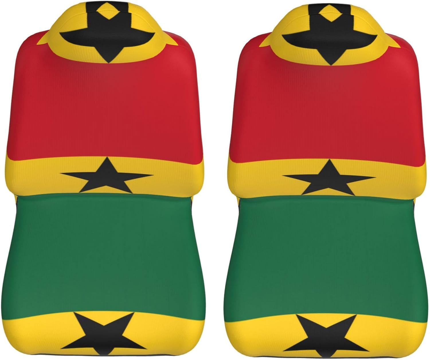 Universal Flag of Ghana Printed car seat Covers are Suitable for Most Seats in Trucks, Vans, and Other Similar Vehicles.