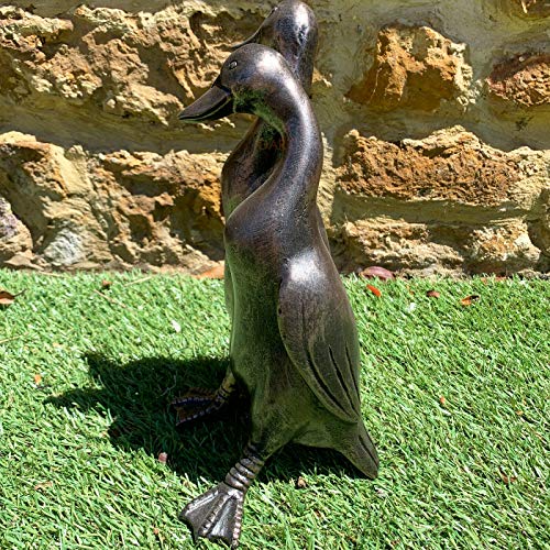 Darthome Vintage Duck Garden Statue Sculpture Pair Of Love Ducks Decorative Ornament Bronze