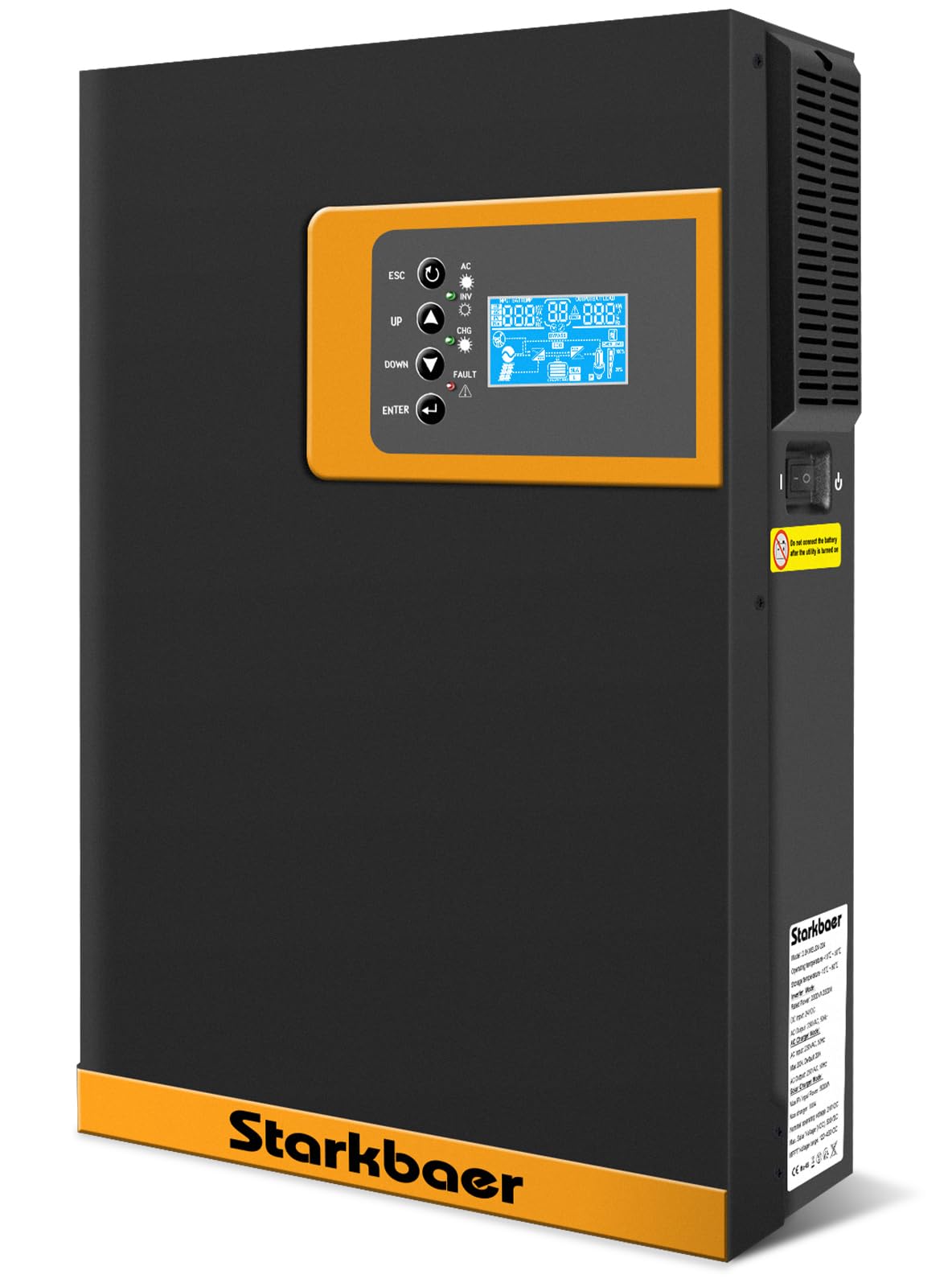 Inversor Solar Hibrido 24v a 230v 3500w, Cargador Solar MPPT 100A, Onda Pura Off-Grid Cargador de Prioridad de Red Regulador for Híbrida, Utilidad, Solar(Compatible Módulo WiFi) (3500W24V)