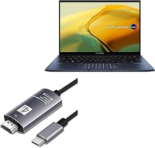 BoxWave Cable Compatible with ASUS Zenbook 14 OLED (UX3402) - SmartDisplay Cable - USB Type-C to HDMI (6 ft), USB C/HDMI Cable for ASUS Zenbook 14 OLED (UX3402) - Jet Black