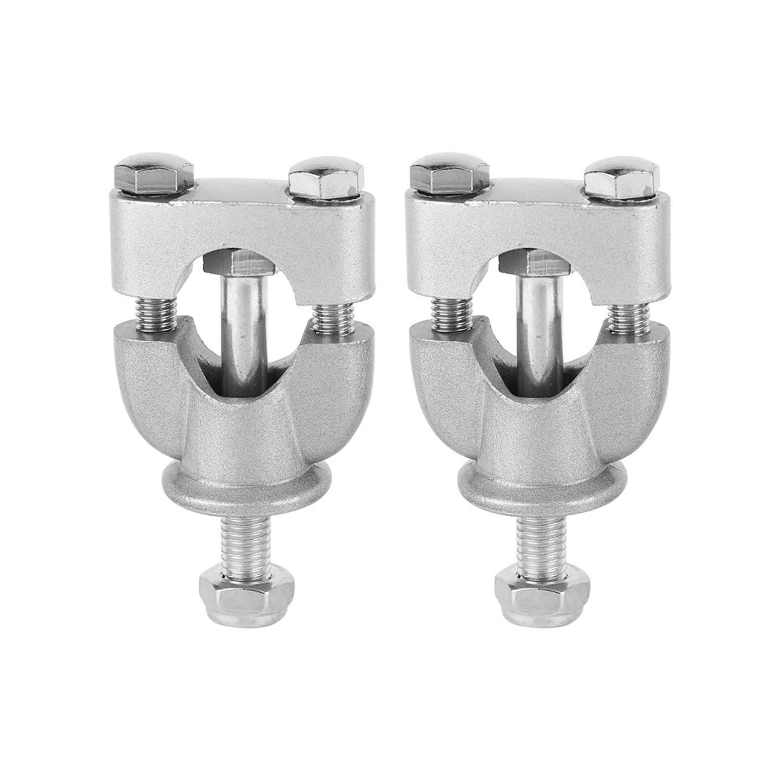 Abrazadera barra elevadora de 22mm y soporte de montaje para manillar de moto plata 7