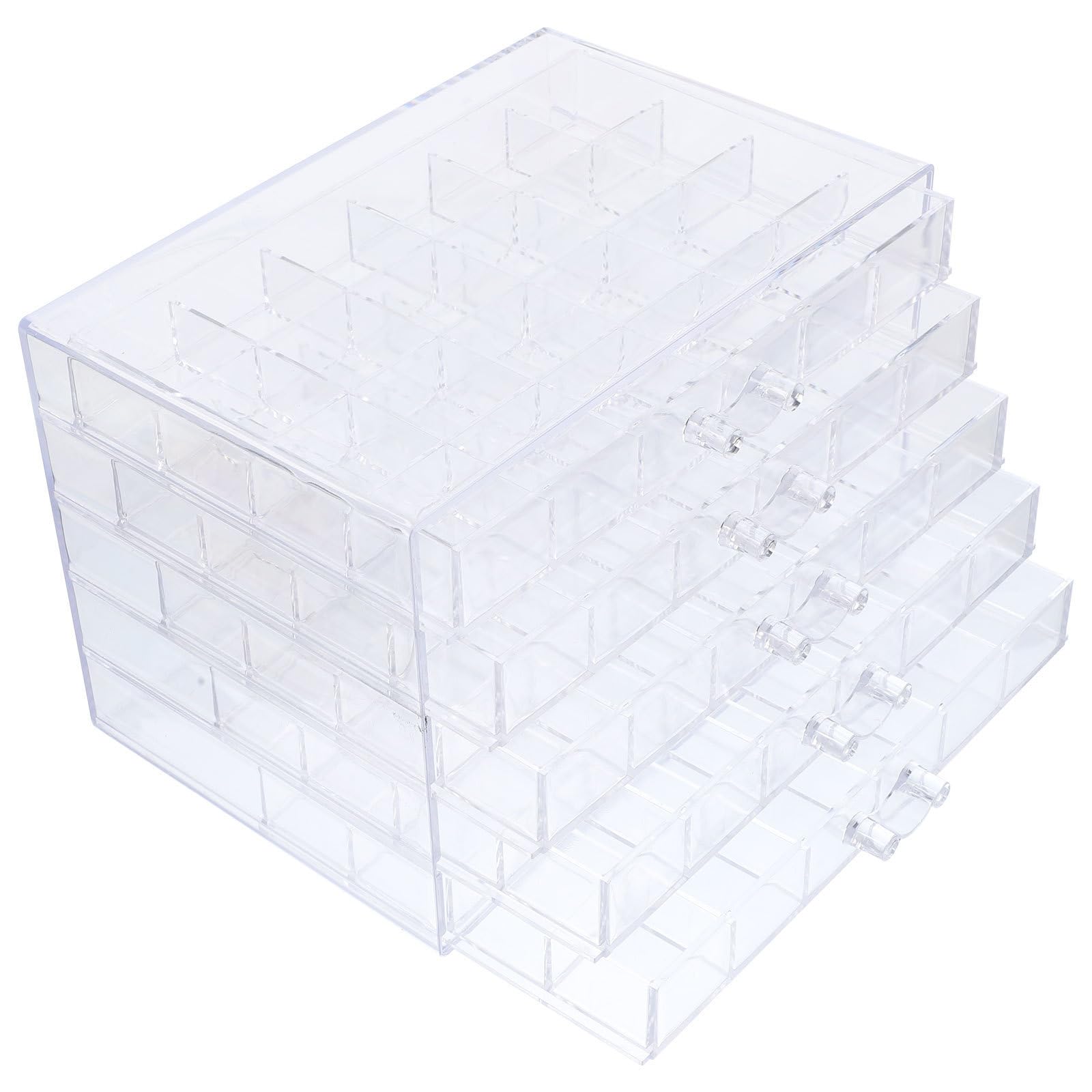 Boîte de rangement transparente 120 cases pour accessoires de manucure