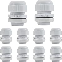 Vista 10 de Prensaestopas PENGLIN - Conector de cable de nailon NPT de 1-1/2 pulgadas, conector de cable de alivio de tensión, tuerca de bloqueo ajustable