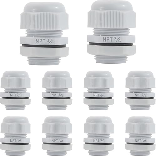 Miniatura 10 de Prensaestopas PENGLIN - Conector de cable de nailon NPT de 1-1/2 pulgadas, conector de cable de alivio de tensión, tuerca de bloqueo ajustable