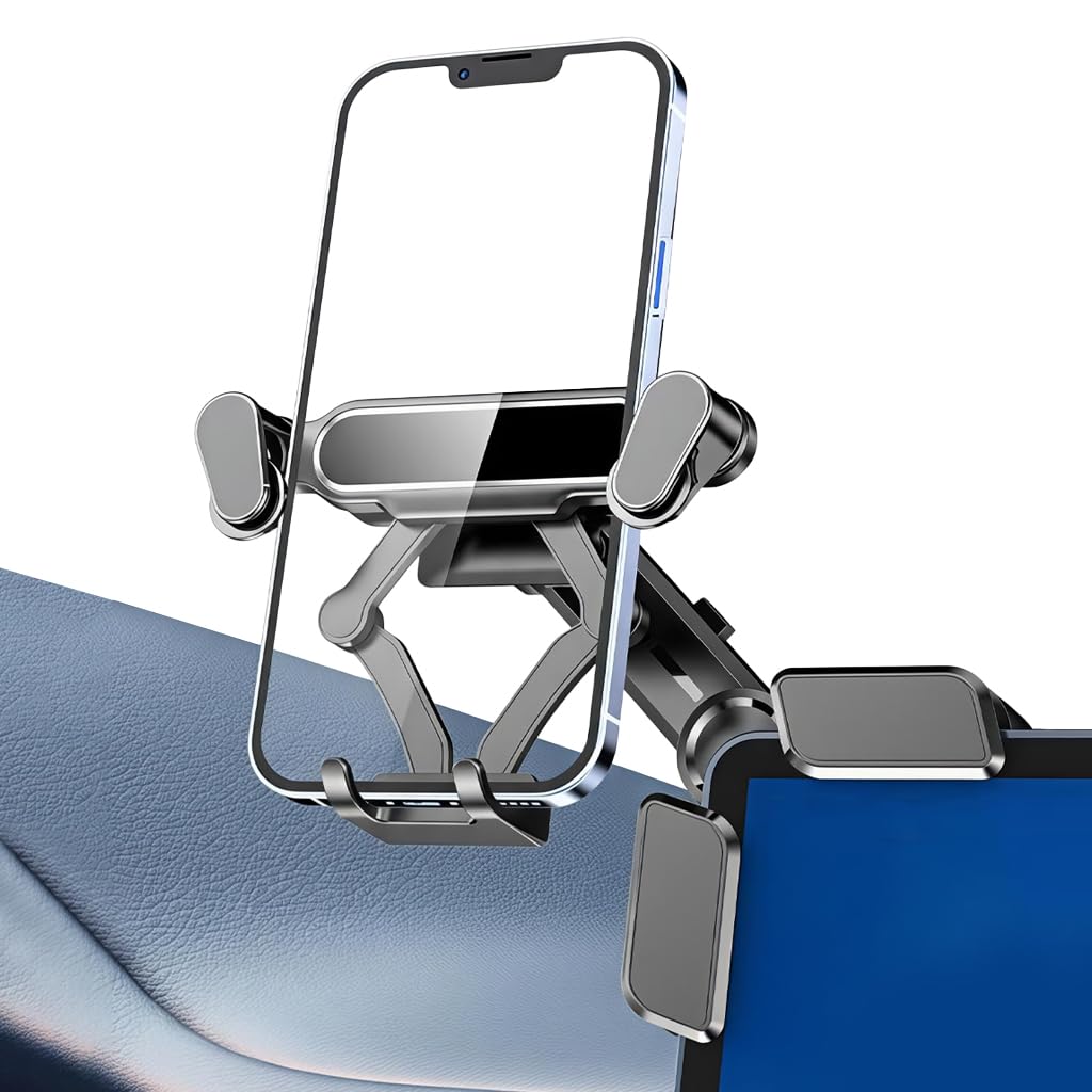 Car Phone Mount for Tesla Display, Clip-On Holder for 6-15mm Screen Thickness, Fits 4.7-6.8'' Smartphones, Display Corner Mount with 90°/180° Adjustable Viewing Angles-image-36