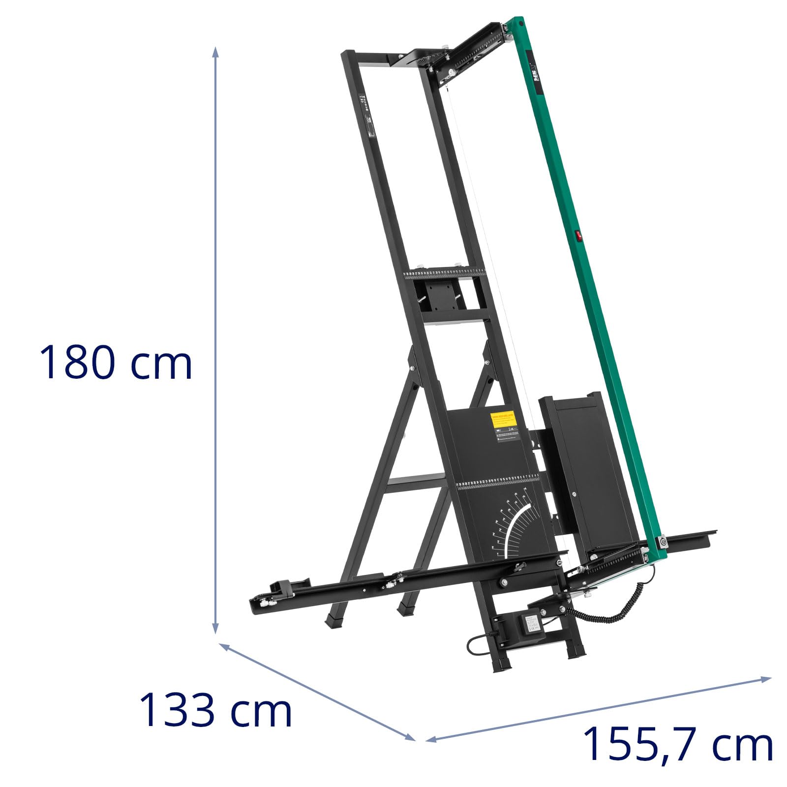 MSW przecinarka do styropianu 200 W 1350 mm z podstawką, uchwytem rusztowania, drutem, 5 zacisków styropianowych i tarnikiem do cięcia gorącego drutu, do styropianu, piła termiczna
