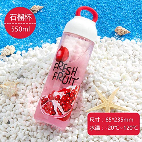 XIAMD Sport Bottle Student Water Cup Plastic Store Hand Cup Outdoor Sports Portable Creative Cartoon Kettle Cup Glass Bottle Water,Black