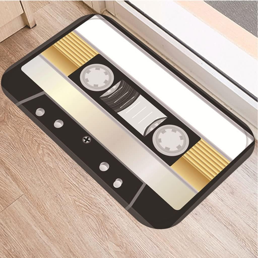 HBJWOV Mats Anti Slip Floor Carpet Tape Pattern Print Doormat for Bathroom Kitchen Entrance Rugs Home(D)