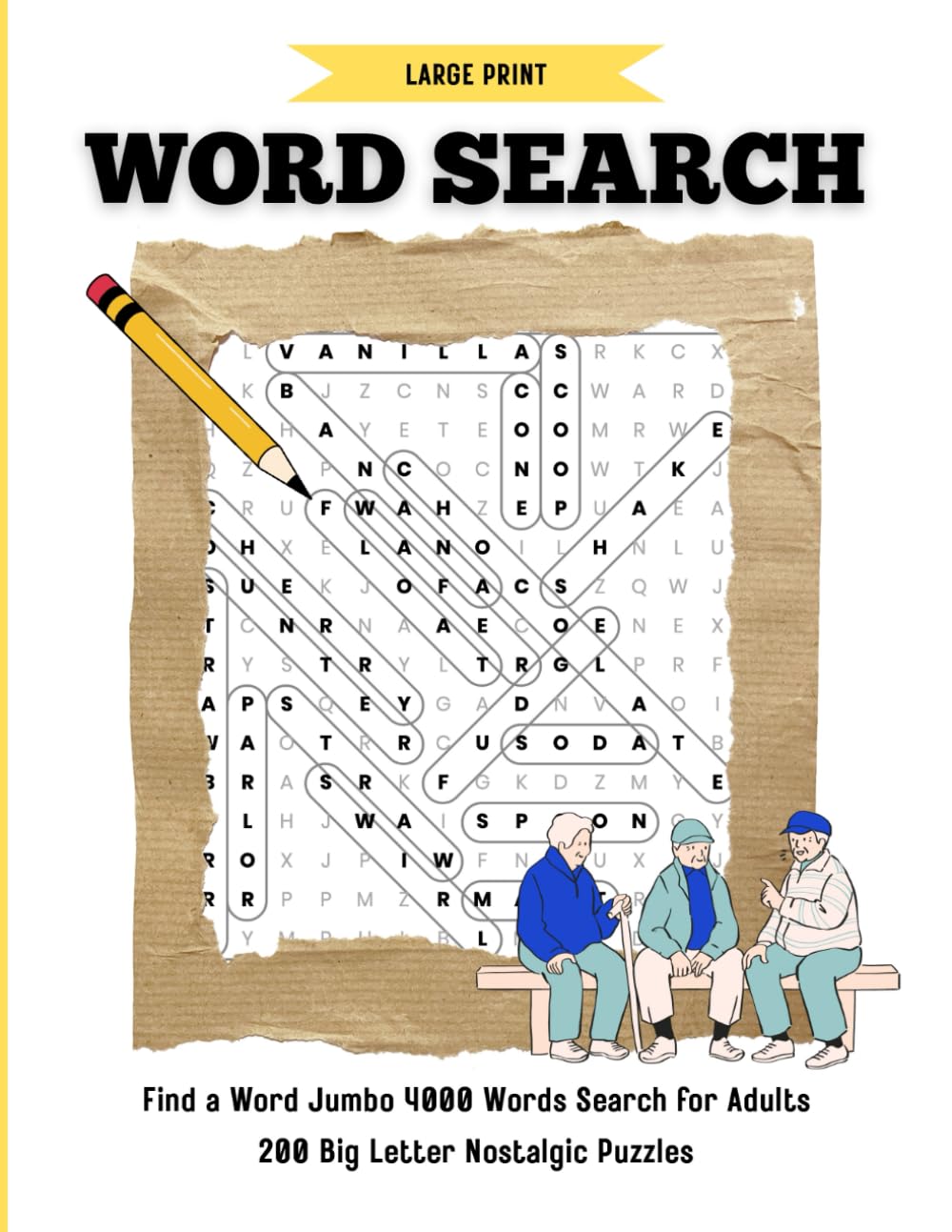 Find a Word Jumbo 4000 Words Search for Adults Large Print: 200 Big Letter Nostalgic Word Finder Puzzles | Dementia Activities for Seniors | Easy to See Giant Letters