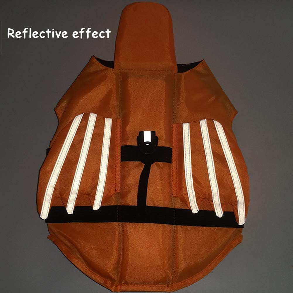 Dog Life Jacket Ripstop for Swimming, Wings Design Reflective Pet Flotation Life Vest with Enhanced Buoyancy & Rescue Handle,Pet Life Preserver for Small Medium and Large Dogs