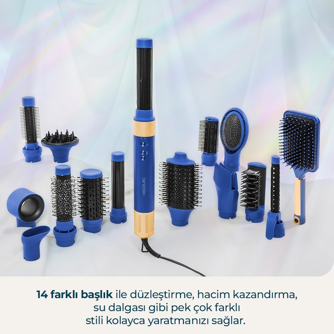 CeramicCare 14in1 Saç Şekillendirme Seti | Çok Başlıklı Fön Seti